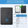 Tqq étui pour amazon kindle 11e génération 2024 et 2022 de 6 pouces, protection complète, veille/réveil automatique, fermeture m