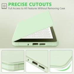 Tqq étui pour amazon kindle 11e génération 2024 et 2022 de 6 pouces, protection complète, veille/réveil automatique, fermeture m