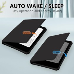 Tqq étui pour amazon kindle 11e génération 2024 et 2022 de 6 pouces, protection complète, veille/réveil automatique, fermeture m