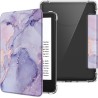 FINTIE Étui pour 6" Kindle (11e Génération, Modèle 2024/2022), Étui Transparent en TPU Souple Housse Veille/Réveil Auto, Marbre 