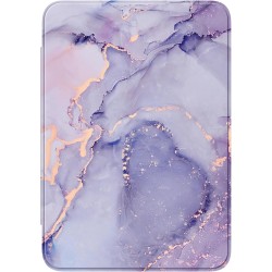 FINTIE Étui pour 6" Kindle (11e Génération, Modèle 2024/2022), Étui Transparent en TPU Souple Housse Veille/Réveil Auto, Marbre 