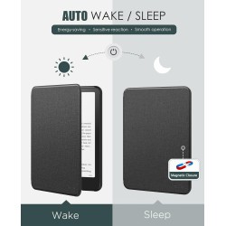 Moko étui compatible avec 7" kindle paperblanc (12th generation-2024) and kindle colorsoft signature edition 2024, etui léger av