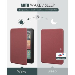 Moko étui compatible avec 7" kindle paperblanc (12th generation-2024) and kindle colorsoft signature edition 2024, etui léger av