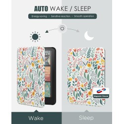 Moko étui compatible avec 7" kindle paperblanc (12th generation-2024) and kindle colorsoft signature edition 2024, etui léger av