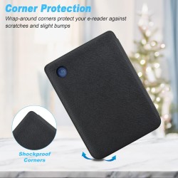 DMluna Étui Slimshell pour Kobo Clara Colour/BW/ 2E, Tolino Shine Colour/Shine 5/4, Coque de Protection Magnétique avec Fonction