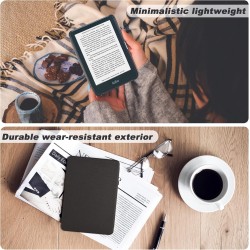 DMluna Étui Slimshell pour Kobo Clara Colour/BW/ 2E, Tolino Shine Colour/Shine 5/4, Coque de Protection Magnétique avec Fonction