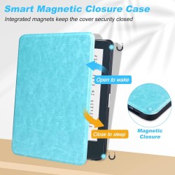 DMluna Étui Slimshell pour Kobo Clara Colour/BW/ 2E, Tolino Shine Colour/Shine 5/4, Coque de Protection Magnétique avec Fonction