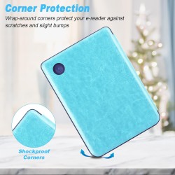 DMluna Étui Slimshell pour Kobo Clara Colour/BW/ 2E, Tolino Shine Colour/Shine 5/4, Coque de Protection Magnétique avec Fonction