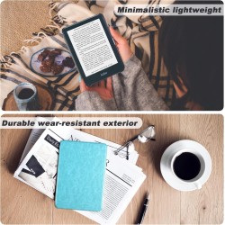 DMluna Étui Slimshell pour Kobo Clara Colour/BW/ 2E, Tolino Shine Colour/Shine 5/4, Coque de Protection Magnétique avec Fonction
