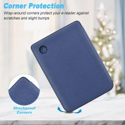 DMluna Étui Slimshell pour Kobo Clara Colour/BW/ 2E, Tolino Shine Colour/Shine 5/4, Coque de Protection Magnétique avec Fonction