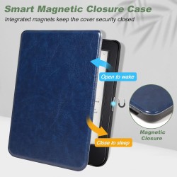 DMluna Étui Slimshell pour Kobo Clara Colour/ BW/ 2E, Tolino Shine Colour/Shine 5/4, Coque de Protection Magnétique avec Fonctio