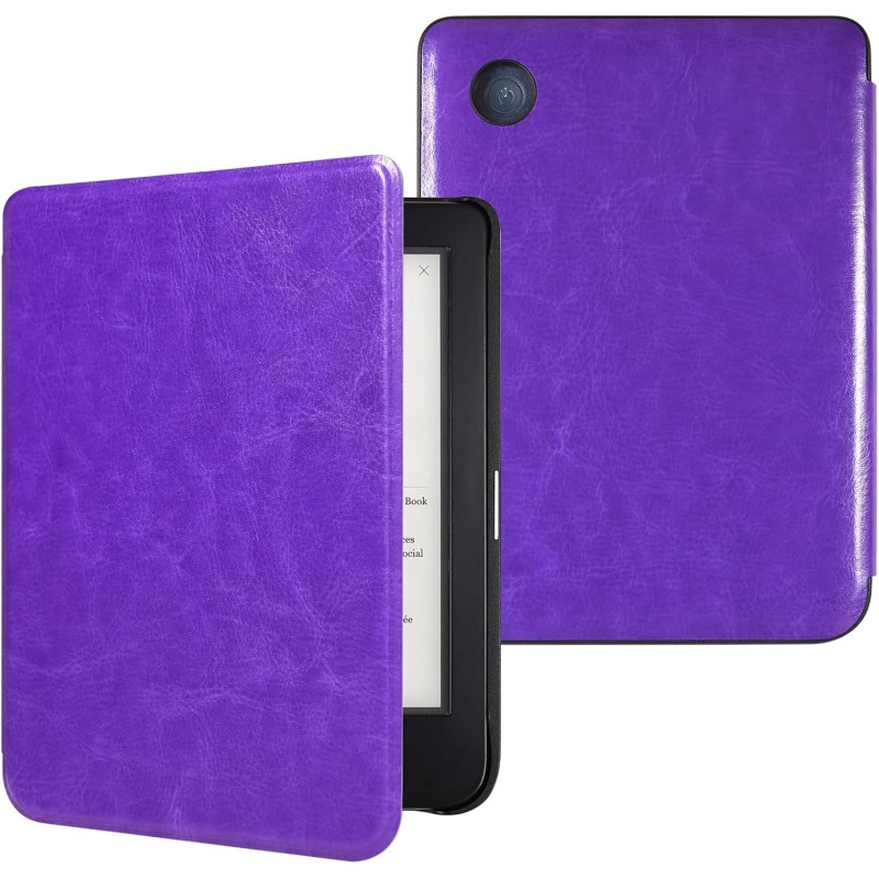 DMluna Étui Slimshell pour Kobo Clara Colour/BW/ 2E, Tolino Shine Colour/Shine 5/4, Coque de Protection Magnétique avec Fonction