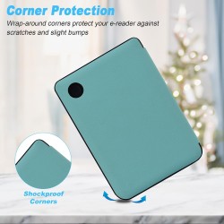 DMluna Étui Slimshell pour Kobo Clara Colour/BW/ 2E, Tolino Shine Colour/Shine 5/4, Coque de Protection Magnétique avec Fonction