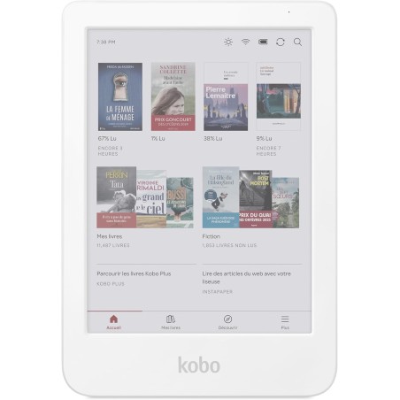 Kobo Clara Colour | Liseuse eBook Couleur | Écran Couleur E Ink Kaleido™ 3 sans Reflets de 6" | Option Mode Sombre | Étanche | L