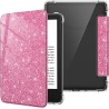 FINTIE Étui pour 6" Kindle (11e Génération, Modèle 2024/2022), Étui Transparent en TPU Souple Housse Veille/Réveil Auto, Magenta