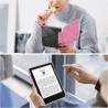 FINTIE Étui pour 6" Kindle (11e Génération, Modèle 2024/2022), Étui Transparent en TPU Souple Housse Veille/Réveil Auto, Magenta