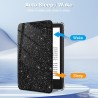 FINTIE Étui pour 6" Kindle (11e Génération, Modèle 2024/2022), Étui Transparent en TPU Souple Housse Veille/Réveil Auto, Noir Pa