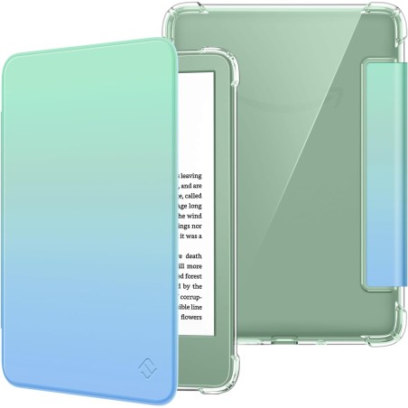 FINTIE Étui pour 6" Kindle (11e Génération, Modèle 2024/2022), Étui Transparent en TPU Souple Housse Veille/Réveil Auto, Ombre L