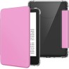 FINTIE Étui pour 6" Kindle (11e Génération, Modèle 2024/2022), Étui Transparent en TPU Souple Housse Veille/Réveil Auto, Rose Li