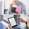 FINTIE Étui pour 6" Kindle (11e Génération, Modèle 2024/2022), Étui Transparent en TPU Souple Housse Veille/Réveil Auto, Rose Li