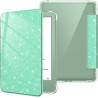 FINTIE Étui pour 6" Kindle (11e Génération, Modèle 2024/2022), Étui Transparent en TPU Souple Housse Veille/Réveil Auto, Vert Pa