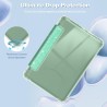 FINTIE Étui pour 6" Kindle (11e Génération, Modèle 2024/2022), Étui Transparent en TPU Souple Housse Veille/Réveil Auto, Vert Pa