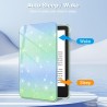 FINTIE Étui pour 6" Kindle (11e Génération, Modèle 2024/2022), Étui Transparent en TPU Souple Housse Veille/Réveil Auto, Vert/Bl