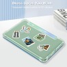 FINTIE Étui pour 6" Kindle (11e Génération, Modèle 2024/2022), Étui Transparent en TPU Souple Housse Veille/Réveil Auto, Vert/Bl