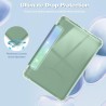 FINTIE Étui pour 6" Kindle (11e Génération, Modèle 2024/2022), Étui Transparent en TPU Souple Housse Veille/Réveil Auto, Vert/Bl