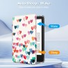 FINTIE Étui pour 6" Kindle (11e Génération, Modèle 2024/2022), Étui Transparent en TPU Souple Housse Veille/Réveil Auto, Coeurs 