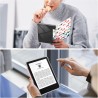 FINTIE Étui pour 6" Kindle (11e Génération, Modèle 2024/2022), Étui Transparent en TPU Souple Housse Veille/Réveil Auto, Coeurs 