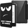 FINTIE Étui pour 6" Kindle (11e Génération, Modèle 2024/2022), Étui Transparent en TPU Souple Housse Veille/Réveil Auto, Don't T