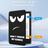 FINTIE Étui pour 6" Kindle (11e Génération, Modèle 2024/2022), Étui Transparent en TPU Souple Housse Veille/Réveil Auto, Don't T