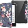 FINTIE Étui pour 6" Kindle (11e Génération, Modèle 2024/2022), Étui Transparent en TPU Souple Housse Veille/Réveil Auto, Fleur H