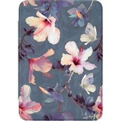 FINTIE Étui pour 6" Kindle (11e Génération, Modèle 2024/2022), Étui Transparent en TPU Souple Housse Veille/Réveil Auto, Fleur H