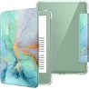 FINTIE Étui pour 6" Kindle (11e Génération, Modèle 2024/2022), Étui Transparent en TPU Souple Housse Veille/Réveil Auto, Marbre 