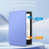 FINTIE Étui pour 6" Kindle (11e Génération, Modèle 2024/2022), Étui Transparent en TPU Souple Housse Veille/Réveil Auto, Bleu Ou