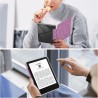 FINTIE Étui pour 6" Kindle (11e Génération, Modèle 2024/2022), Étui Transparent en TPU Souple Housse Veille/Réveil Auto, Violet 