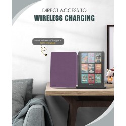 Moko étui compatible avec 7" kindle paperblanc (12e génération-2024) and kindle colorsoft signature edition 2024, etui léger ave