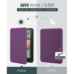 Moko étui compatible avec 7" kindle paperblanc (12e génération-2024) and kindle colorsoft signature edition 2024, etui léger ave