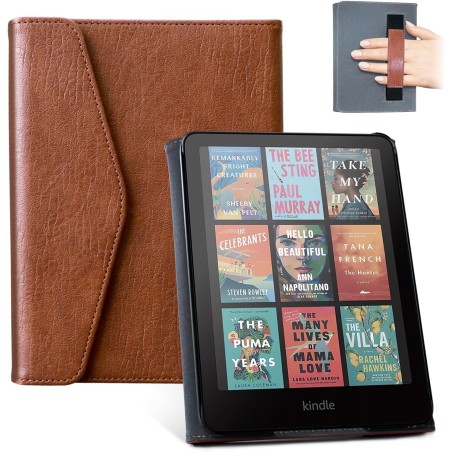 Cobak étui pour 7" kindle paperblanc 2024 (12e génération) et kindle colorsoft & hanvon avec dragonne, réveil/sommeil automatiqu