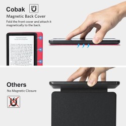 Cobak étui magnétique pour kindle paperblanc 12e génération 2024 (7") et kindle colorsoft - compatible avec iphone magsafe, char