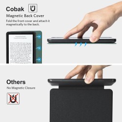 Cobak étui magnétique pour kindle paperblanc 12e génération 2024 (7") et kindle colorsoft - compatible avec iphone magsafe, char