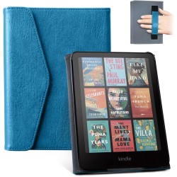 Cobak étui pour 7" kindle paperblanc 2024 (12e génération) et kindle colorsoft & hanvon avec dragonne, réveil/sommeil automatiqu