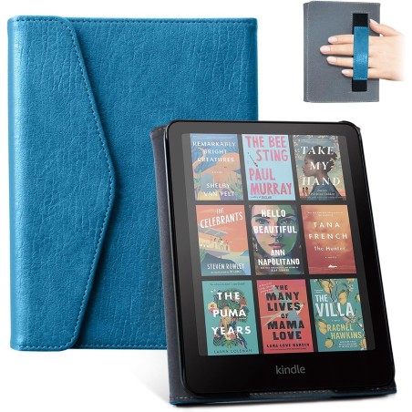 Cobak étui pour 7" kindle paperblanc 2024 (12e génération) et kindle colorsoft & hanvon avec dragonne, réveil/sommeil automatiqu