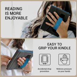 Cobak étui pour 7" kindle paperblanc 2024 (12e génération) et kindle colorsoft & hanvon avec dragonne, réveil/sommeil automatiqu