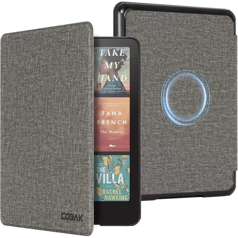Cobak étui magnétique pour kindle paperblanc 12e génération 2024 (7") et kindle colorsoft - compatible avec iphone magsafe, char
