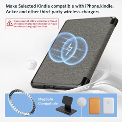 Cobak étui magnétique pour kindle paperblanc 12e génération 2024 (7") et kindle colorsoft - compatible avec iphone magsafe, char