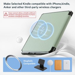 Cobak étui magnétique pour kindle paperblanc 12e génération 2024 (7") et kindle colorsoft - compatible avec iphone magsafe, char