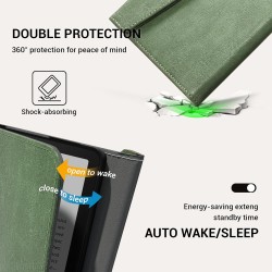 Cobak étui pour 7" kindle paperblanc 2024 (12e génération) et kindle colorsoft & hanvon avec dragonne, réveil/sommeil automatiqu